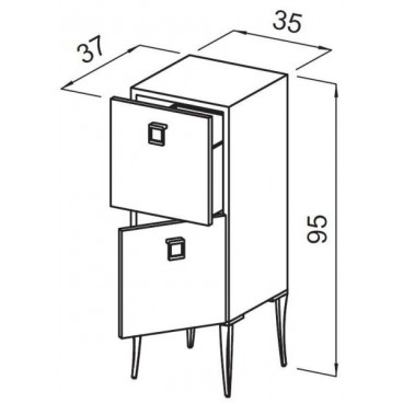 Тумба парикмахерская &quot;CABINET SHOP GA95/Promo&quot;