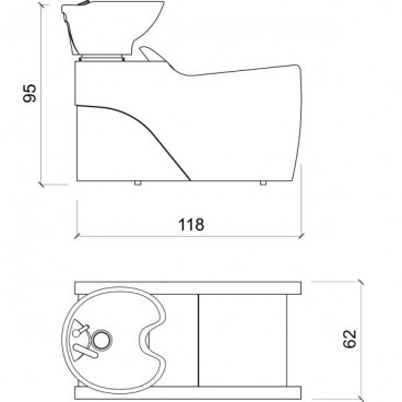 Парикмахерская мойка &quot;FLATIRON E 1P&quot;